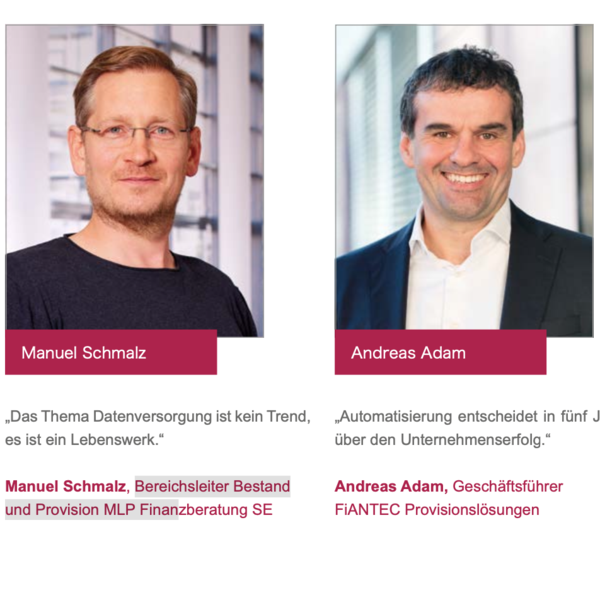 Manuel Schmal und Andreas Adam über das Zukunftsmodell der Provisionsabrechnung