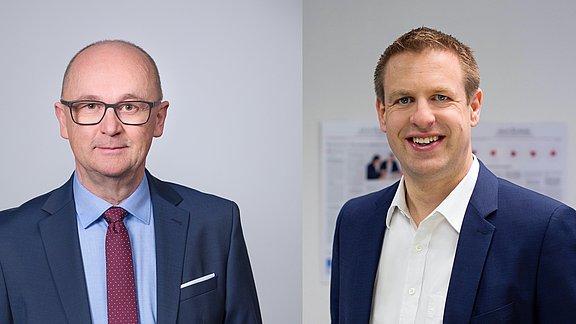 Horst Stolzenberg (DOMCURA AG) und Martin Ehret (ajco solutions GmbH)